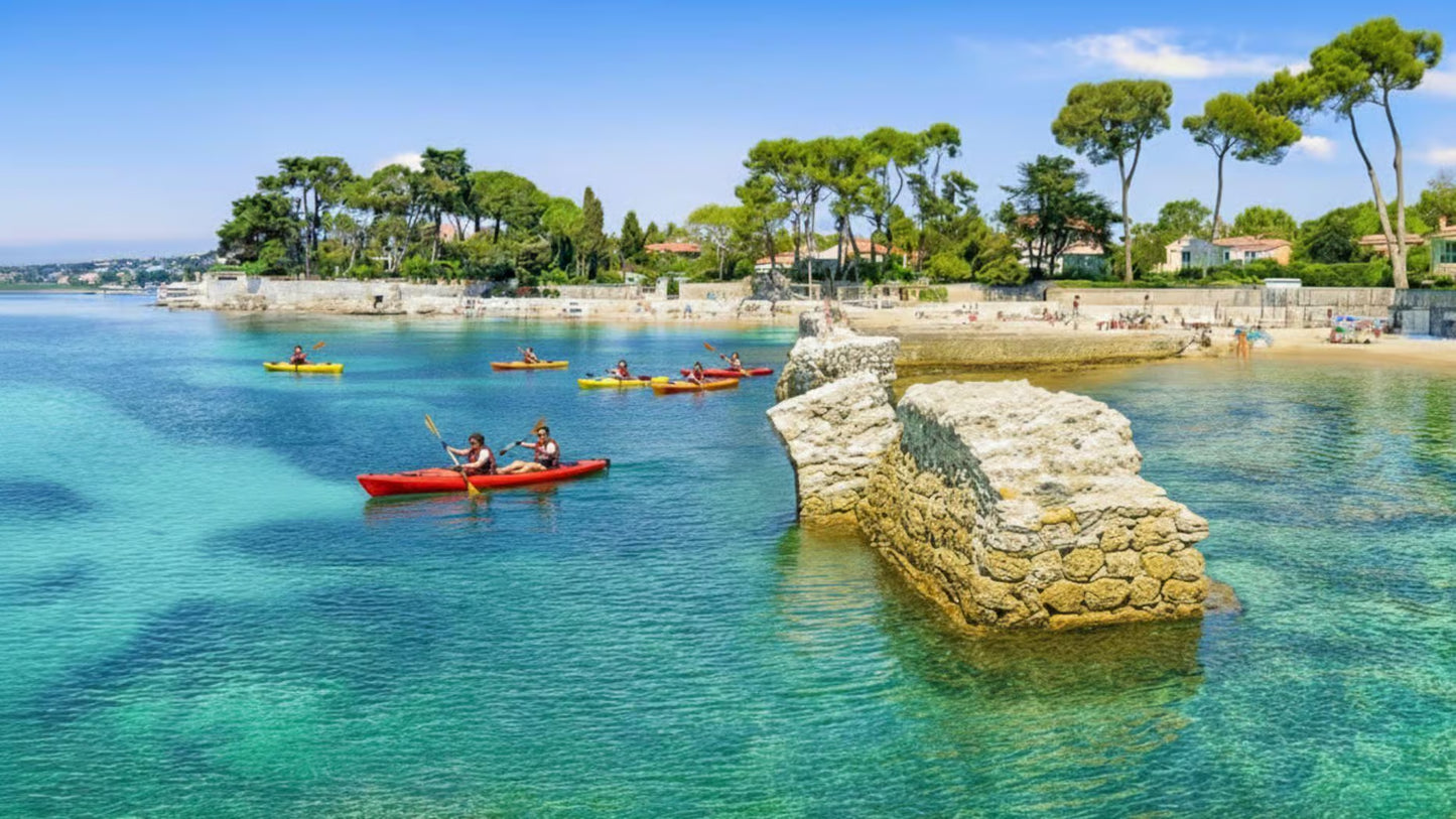 Kayaking and snorkeling at Cap d'Antibes – secret coves