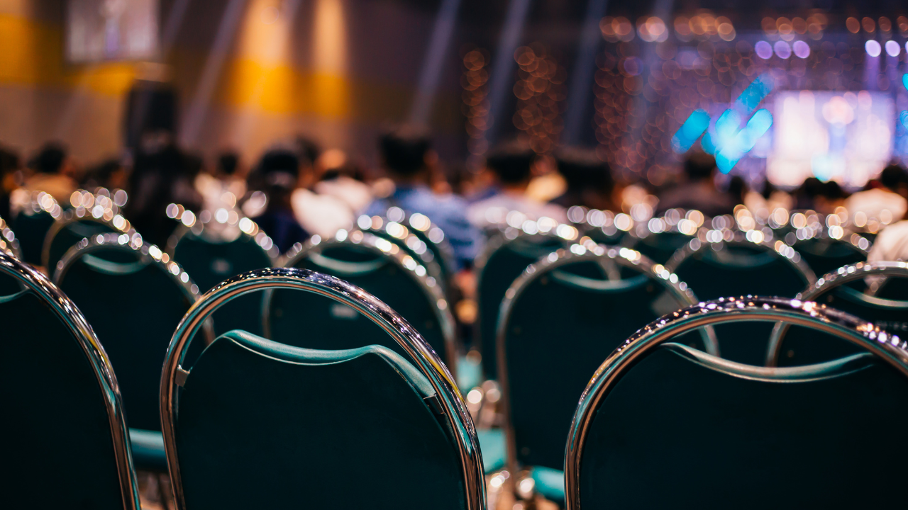 Business conference seminar in Nice French Riviera with corporate audience