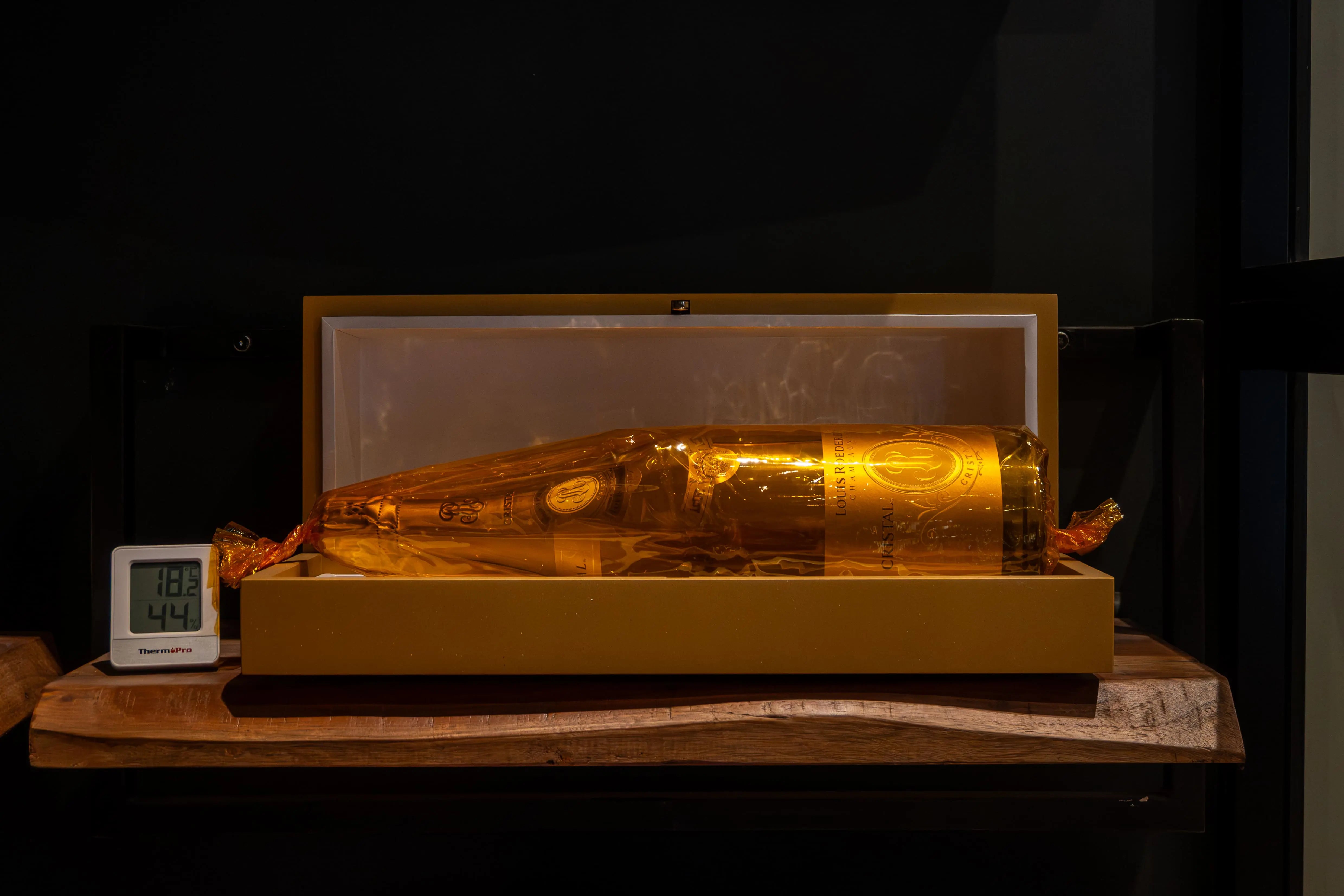 French champagne bottle used during a tasting experience in Nice France