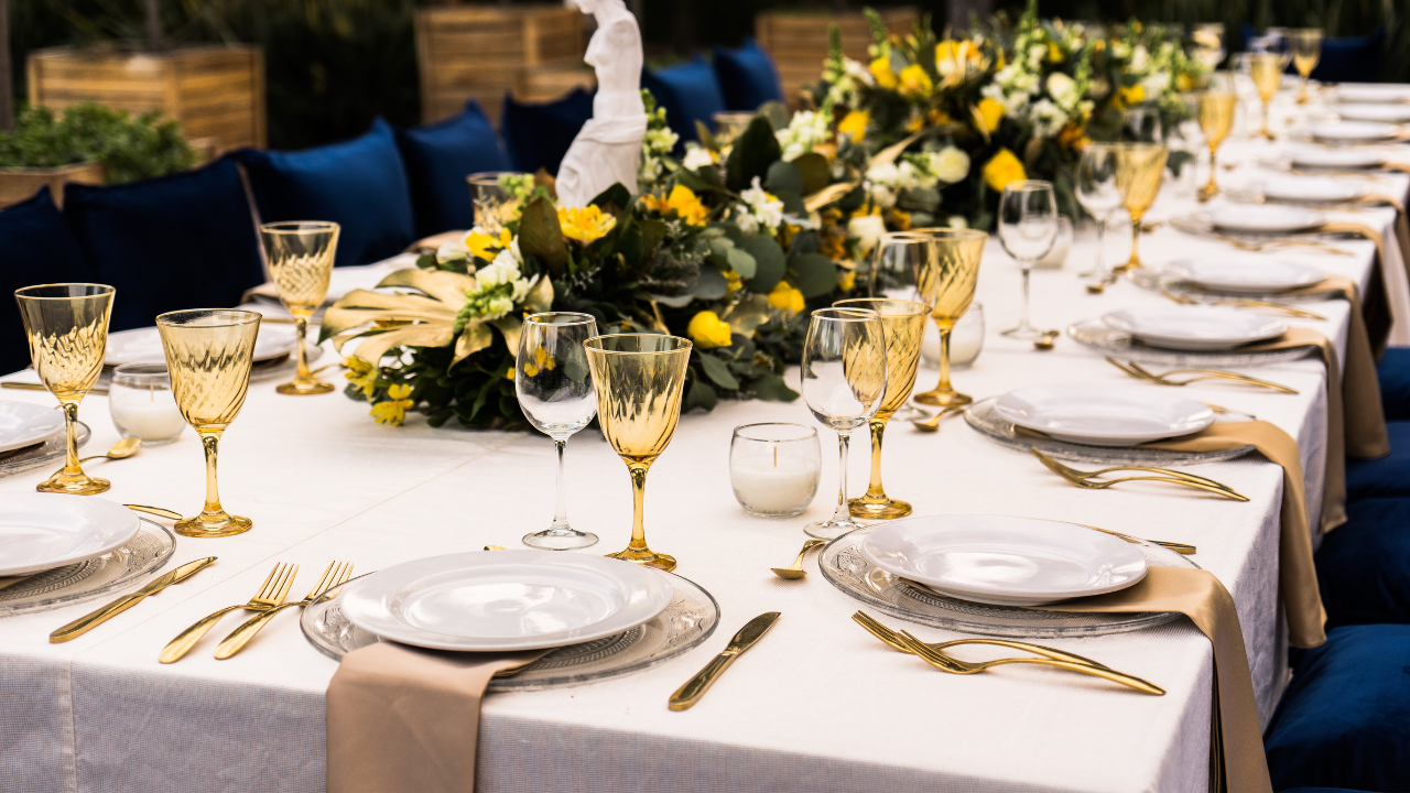 Elegant private dining setup for corporate events and seminars in Nice on the French Riviera