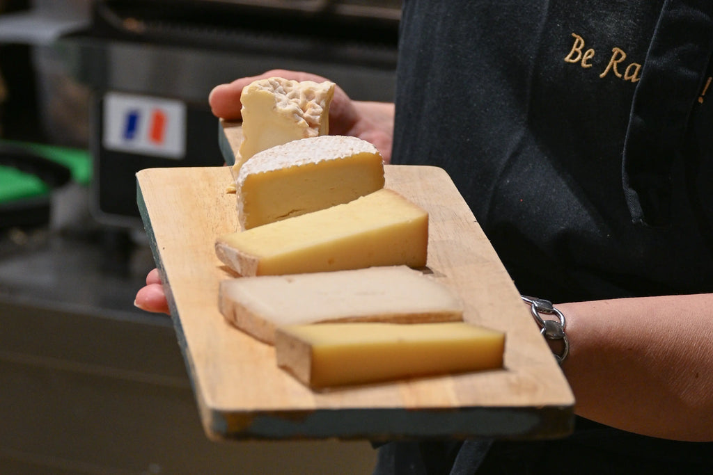 French cheese tasting platter served during a food experience in Nice