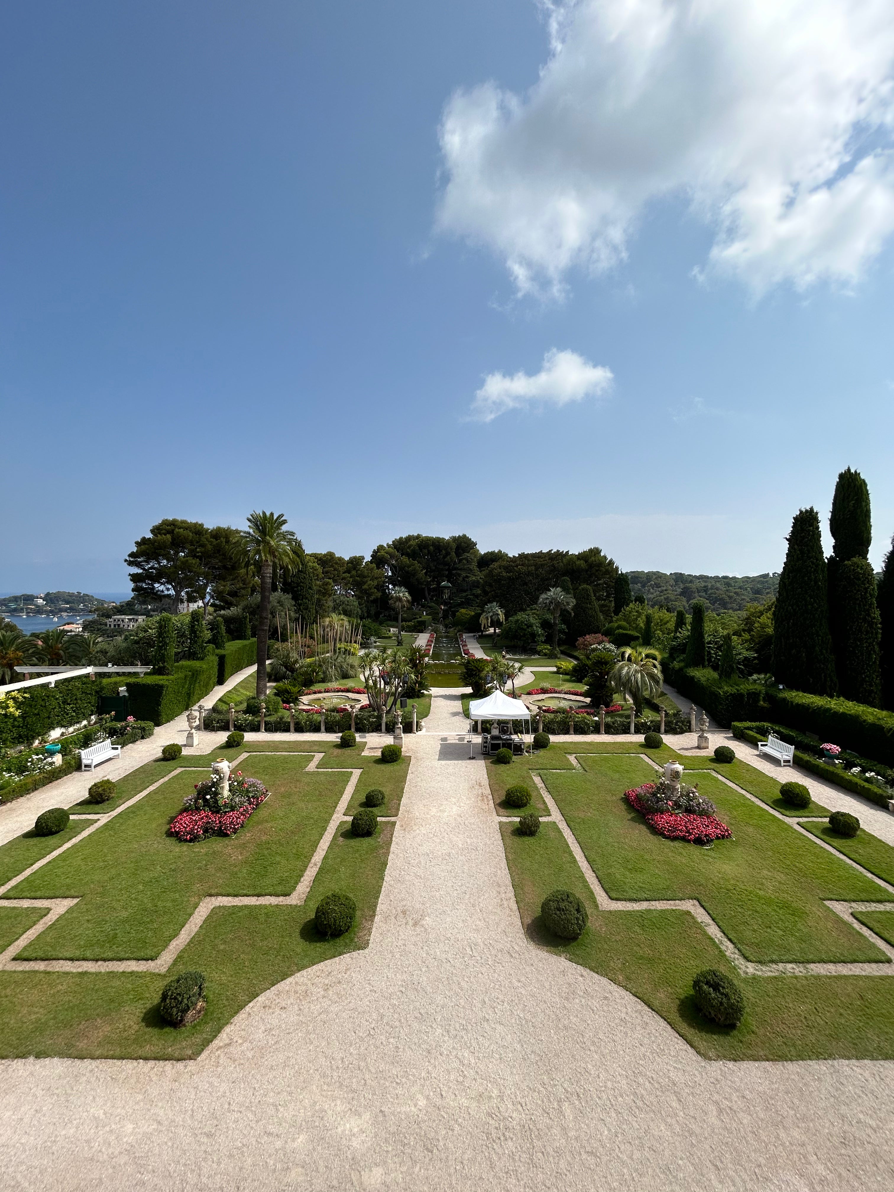Mediterranean garden overlooking the French Riviera during an excursion from Nice