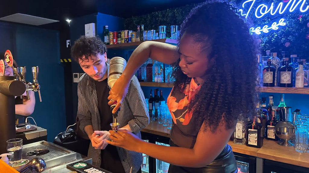 Nightlife activity in Nice featuring cocktail making workshop in Old Town bar on the French Riviera.